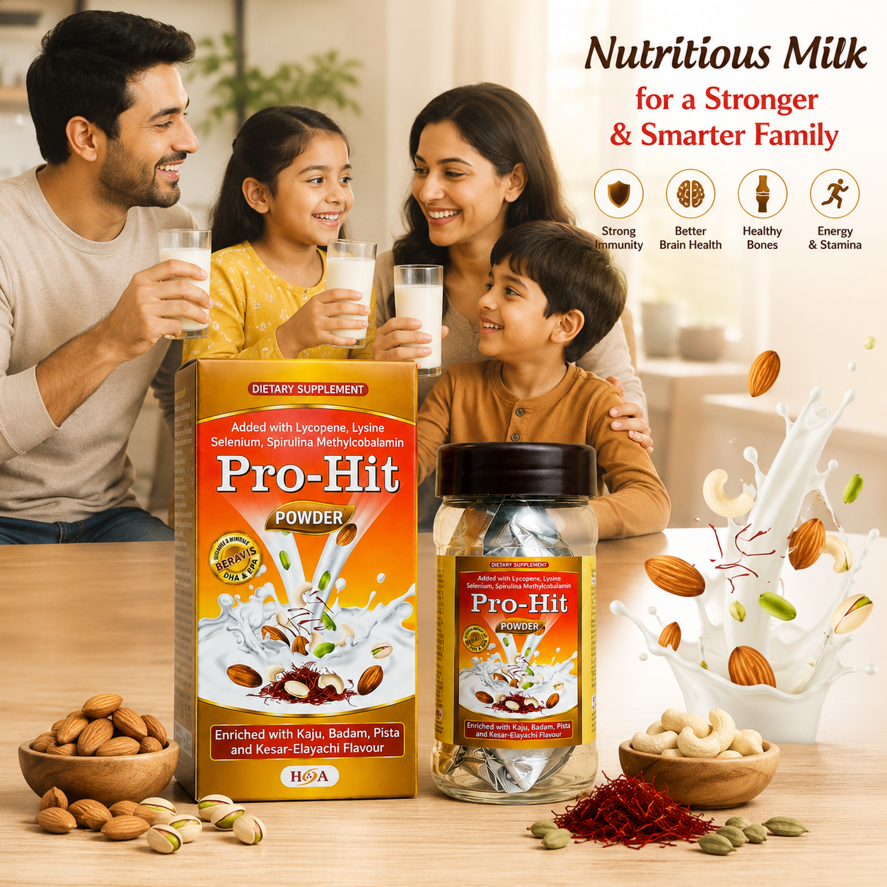 Pro-Hit Nutrition Powder – Daily Health Supplement with DHA, EPA & Ayurvedic Nutrients (200 g)