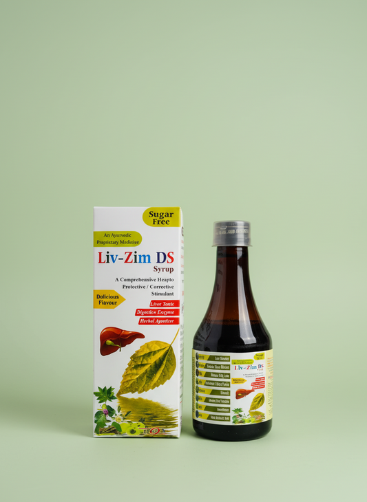 Liv-Zim DS Syrup – Ayurvedic Sugar-Free Liver & Digestive Tonic (200 ml)